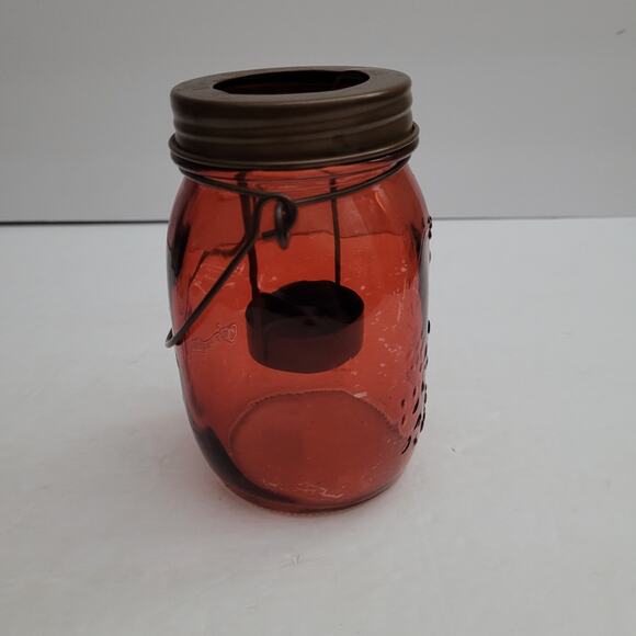 Red Mason Jar Lantern - Picture 10 of 12